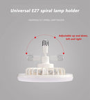 Ventilador de teto com controle remoto e economia de energia, lâmpada LED 85-265V para sala de estar e quarto, silencioso na parte inferior, base E27, 2 em 1.