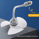 Mini ventiladores portátil moderno com soquete E27, interruptor de um botão, vento forte e silencioso, ideais para tetos de quartos, cozinhas, escritórios e salas de estar.