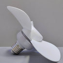 Mini ventiladores portátil moderno com soquete E27, interruptor de um botão, vento forte e silencioso, ideais para tetos de quartos, cozinhas, escritórios e salas de estar.