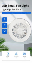 Ventilador de teto com controle remoto e economia de energia, lâmpada LED 85-265V para sala de estar e quarto, silencioso na parte inferior, base E27, 2 em 1.