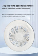 Ventilador de teto com controle remoto e economia de energia, lâmpada LED 85-265V para sala de estar e quarto, silencioso na parte inferior, base E27, 2 em 1.