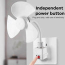 Mini ventiladores portátil moderno com soquete E27, interruptor de um botão, vento forte e silencioso, ideais para tetos de quartos, cozinhas, escritórios e salas de estar.