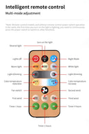 Ventilador de teto com controle remoto e economia de energia, lâmpada LED 85-265V para sala de estar e quarto, silencioso na parte inferior, base E27, 2 em 1.